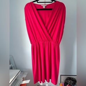 Tommy Bahama Hot Pink blouson Stretch Pull on Dress - Small